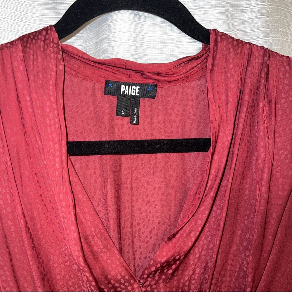 Red Paige Wrap Dress - Picture 3 of 3